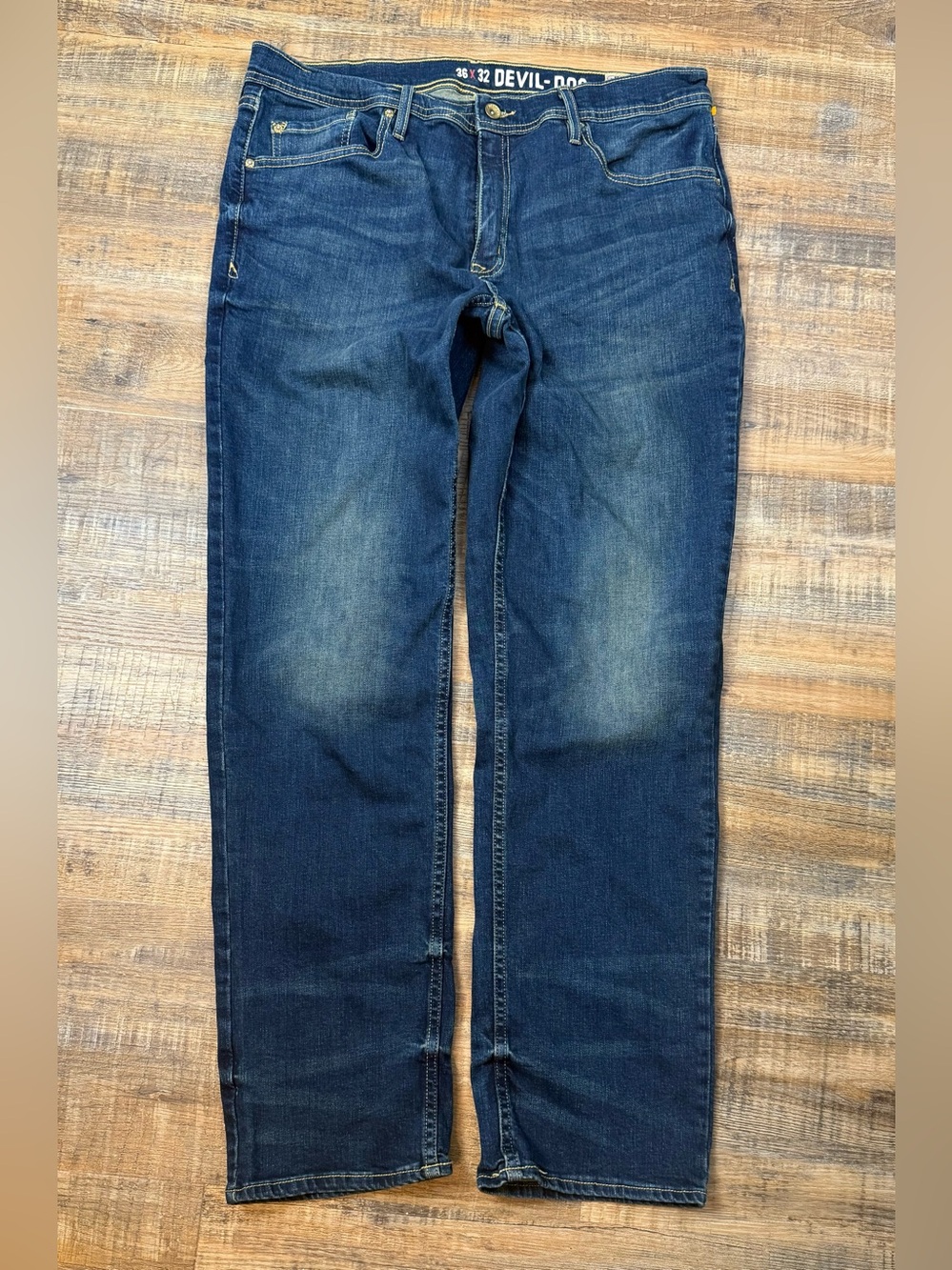 Devil Dog Jeans 36x32 Dark Wash Stretch | Everyday Comfort Denim